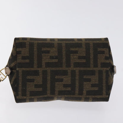 Fendi Zucca Canvas Pouch Black Brown