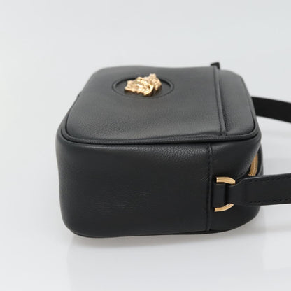 Versace Shoulder Bag Leather Black Gold