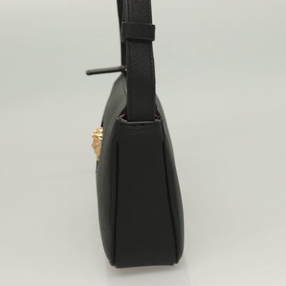 Versace Shoulder Bag Leather Black Gold