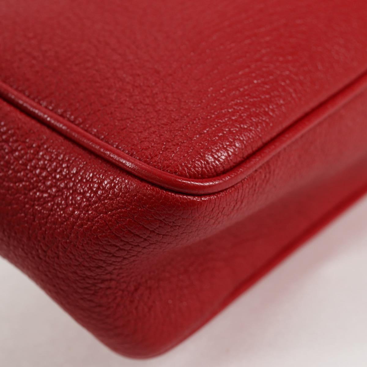 Miu Miu Shoulder Bag Leather Red Gold