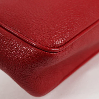 Miu Miu Shoulder Bag Leather Red Gold