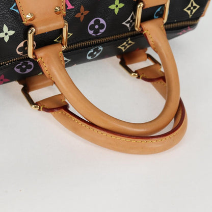 Louis Vuitton Monogram Multicolor Speedy 30 Hand Bag Black M92642
