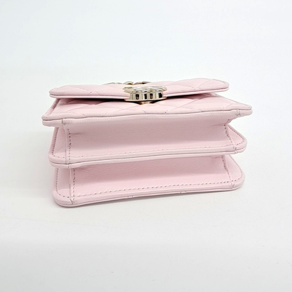 Chanel Lambskin Coco Top Handle Mini Chain Cross Bag Ap2758 (10118555)