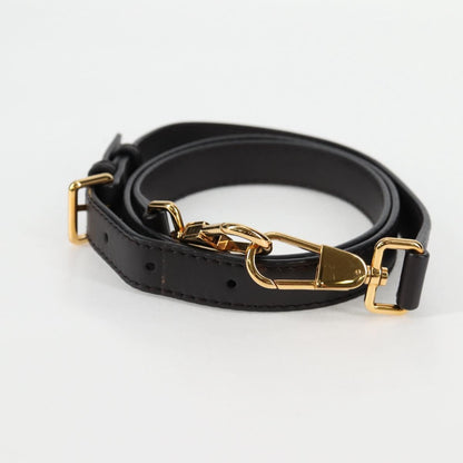 Burberry Hand Bag Leather 2WAY Black Gold