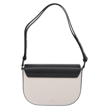 Versace Shoulder Bag Leather Black Gold White