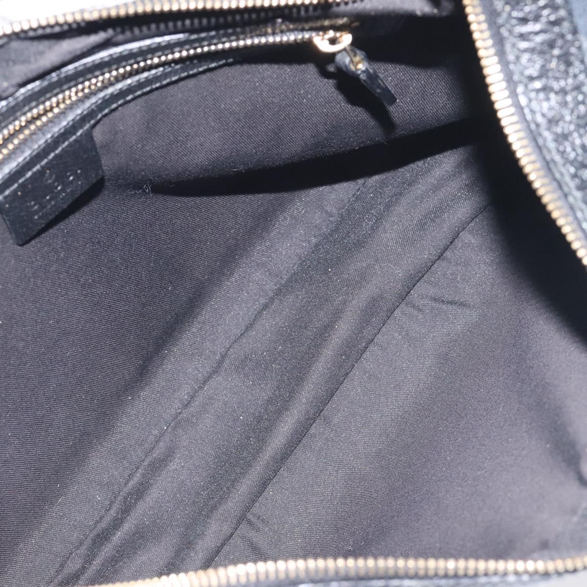 Gucci Gg Canvas Shoulder Bag Black Gold 153010