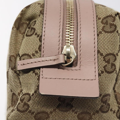 Gucci Gg Canvas Pouch Beige Gold 256636