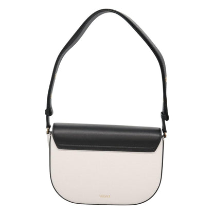 Versace Shoulder Bag Leather Black Gold White