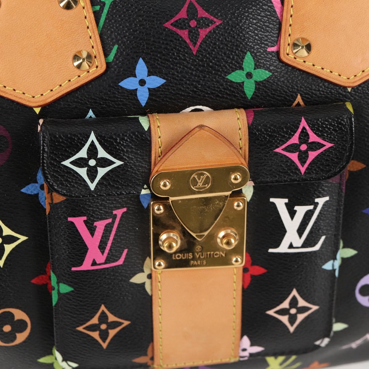 Louis Vuitton Monogram Multicolor Speedy 30 Hand Bag Black M92642