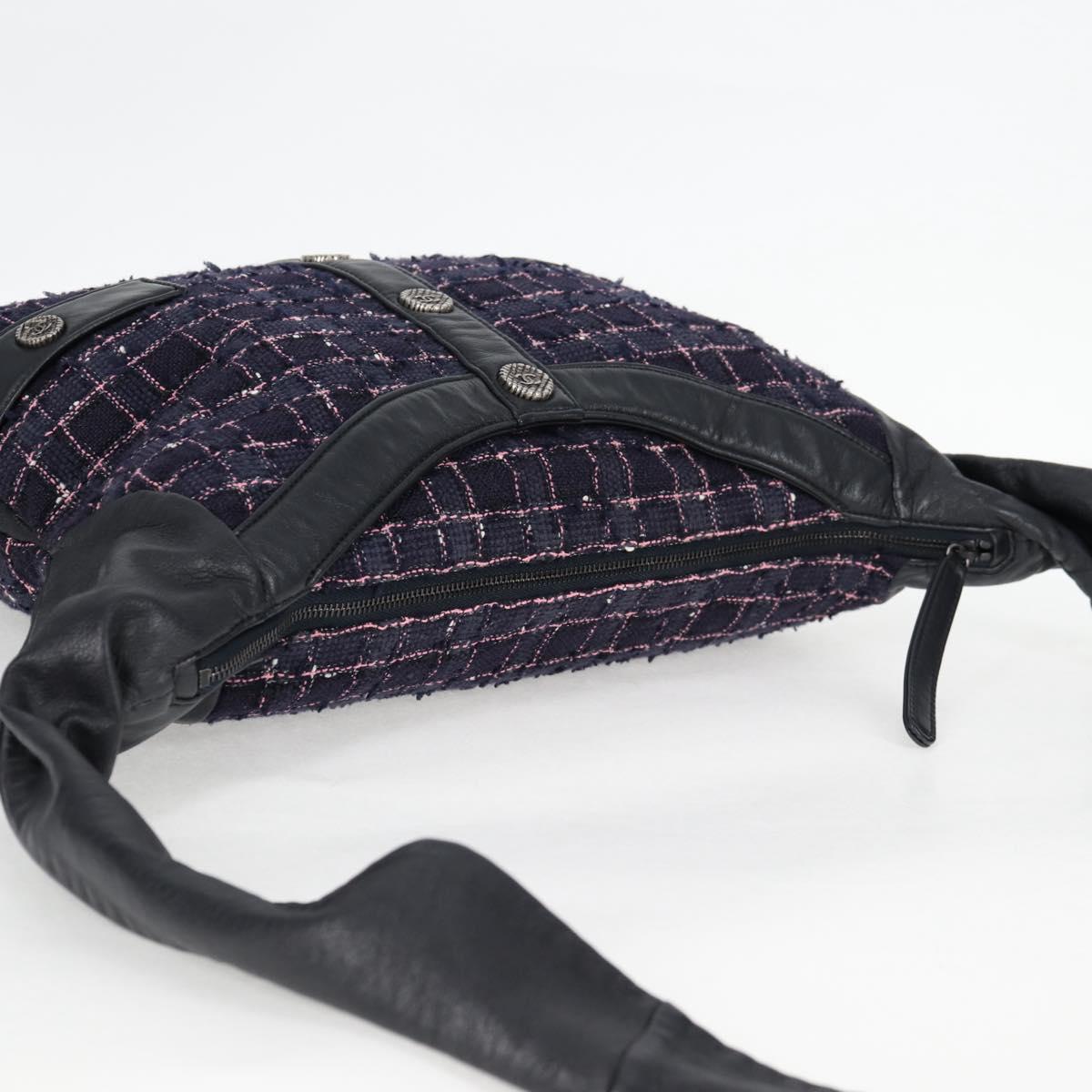 Chanel Girl Chanel Shoulder Bag Tweed Black Cc