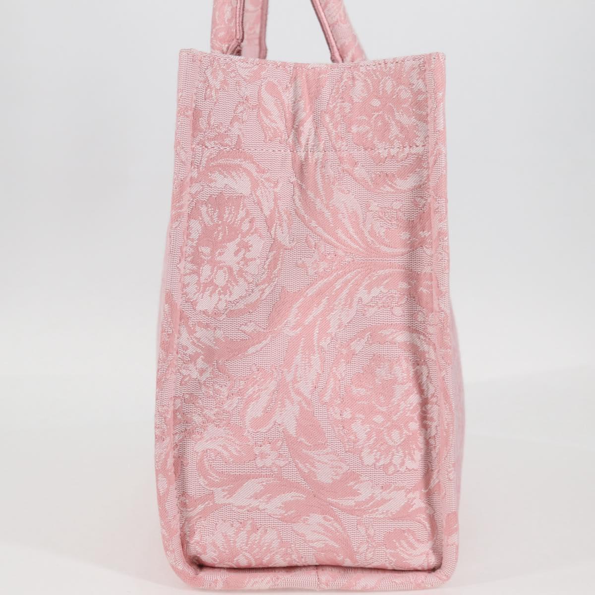 Versace Athena Barocco Tote Bag Canvas 2WAY Pink