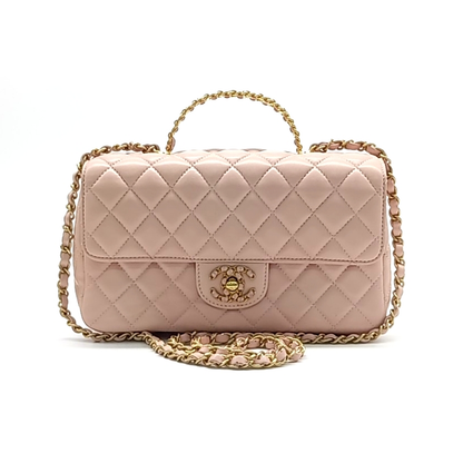 Chanel Lambskin Top Handle Small Flap Bag As4530 (10016046)