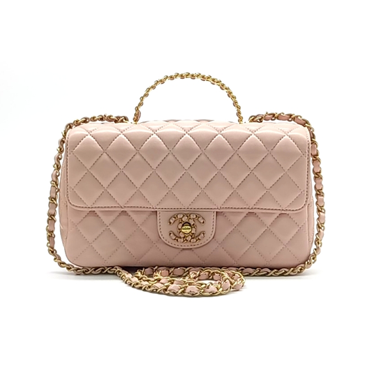 Chanel Lambskin Top Handle Small Flap Bag As4530 (10016046)