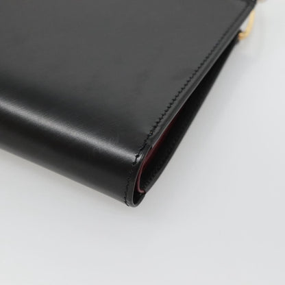 Cartier Trinity Wallet Bag Hand Bag Leather Black