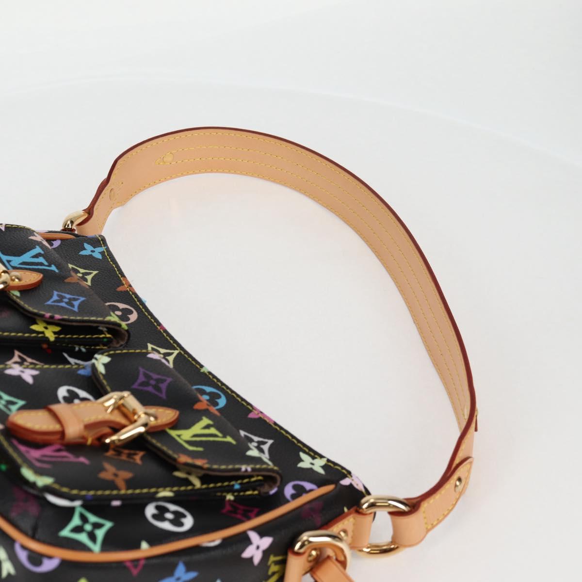 Louis Vuitton Monogram Multicolor Lodge Pm Hand Bag Black M40054 Lv