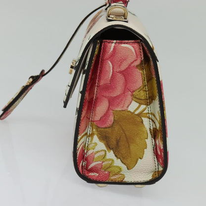 Salvatore Ferragamo Gancini Chain Hand Bag Leather 2WAY Pink Gold