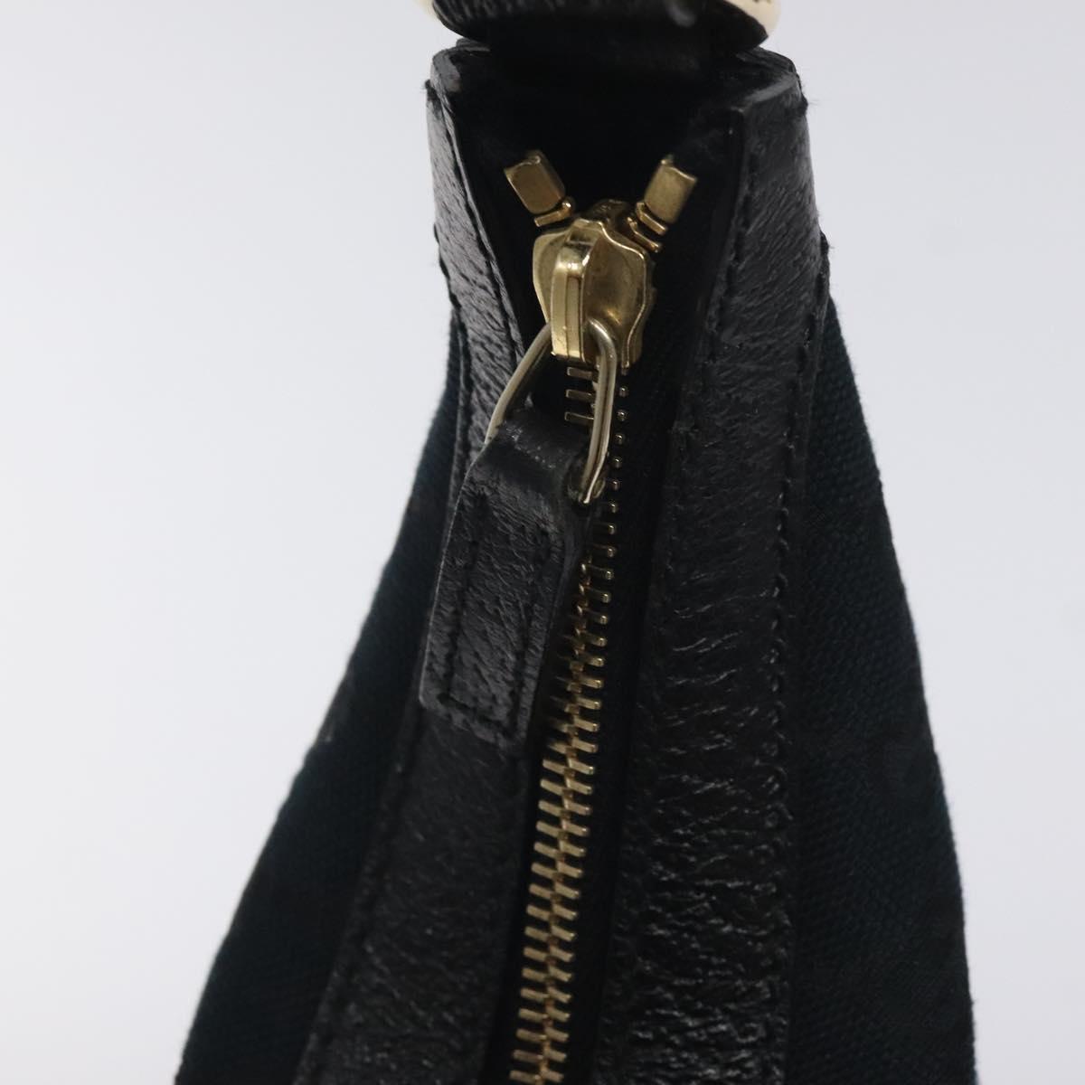 Gucci Gg Canvas Shoulder Bag Black Gold 153010