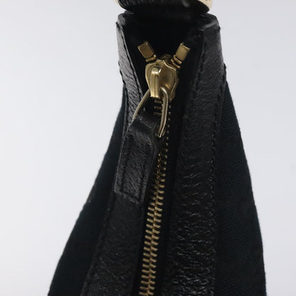 Gucci Gg Canvas Shoulder Bag Black Gold 153010