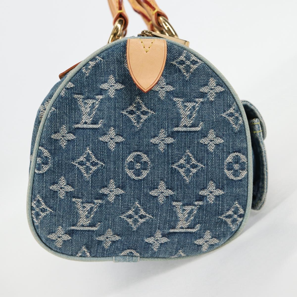 Louis Vuitton Monogram Denim Neo Speedy Hand Bag Blue M95019 Lv
