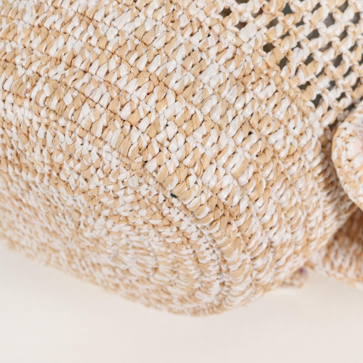 Loewe Sequin Balloon Shoulder Bag Raffia Beige Gold