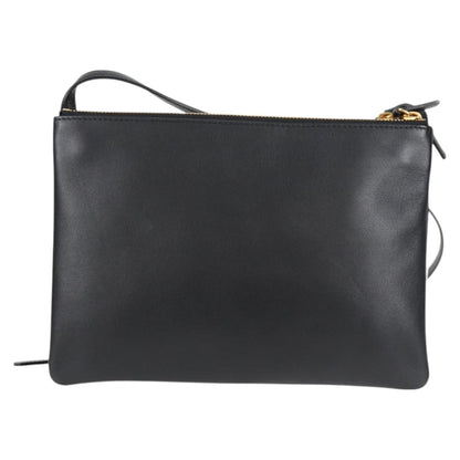 Celine Trio Large Shoulder Bag Leather Black Gold