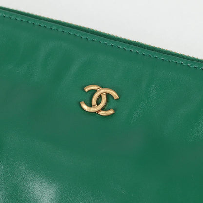 Chanel Chain Chanel 22 Shoulder Bag Lamb Skin Green Gold Cc