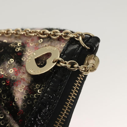 Fendi Accessory Pouch Sequin Pink Gold