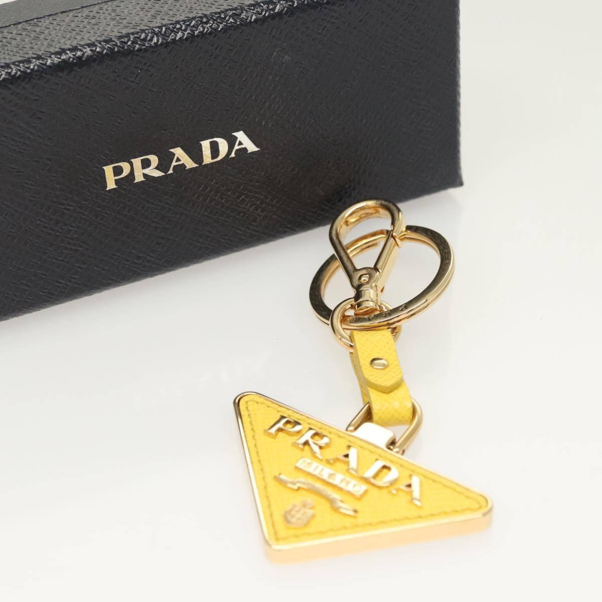 Prada Key Holder Leather Yellow