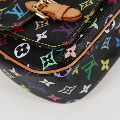 Louis Vuitton Monogram Multicolor Lodge Pm Hand Bag Black M40054 Lv