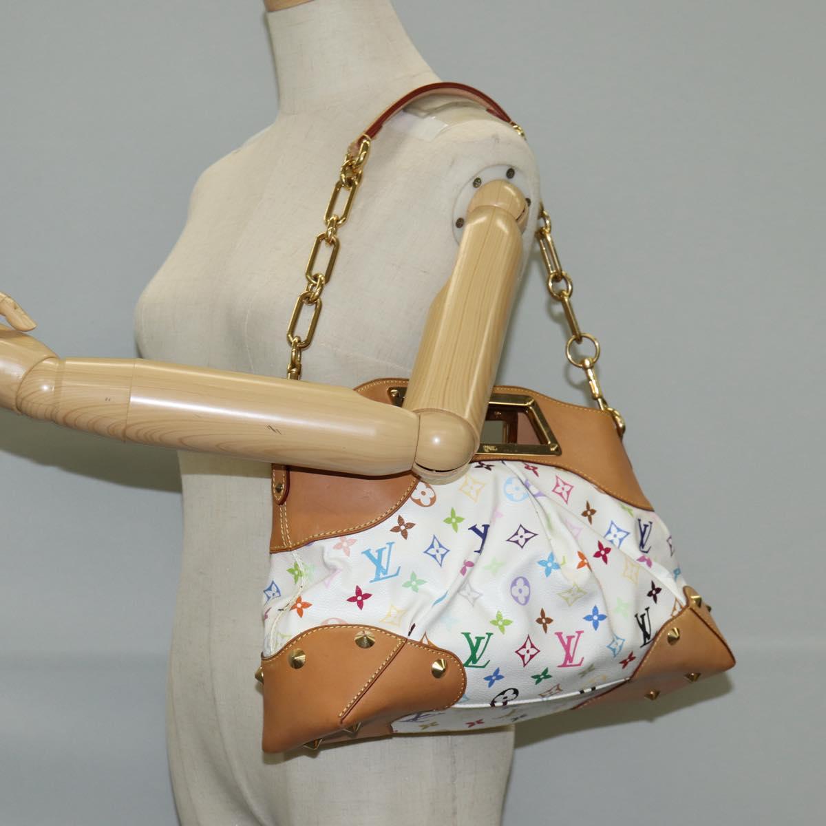 Louis Vuitton Monogram Multicolor Judy Mm Bag 2WAY White M40255 Lv