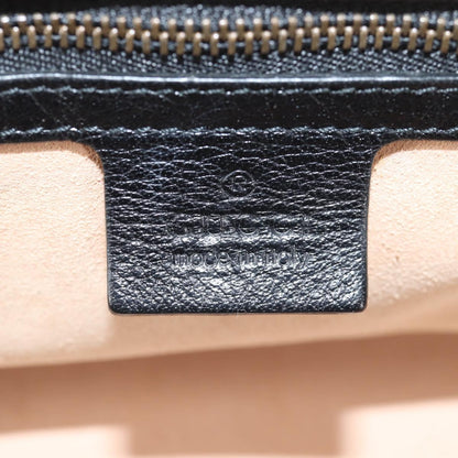 Gucci Gg Marmont Hand Bag Leather Black Gold 515937