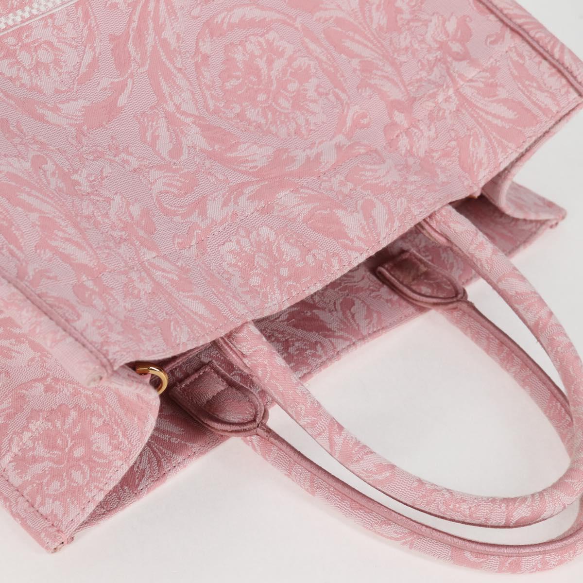 Versace Athena Barocco Tote Bag Canvas 2WAY Pink