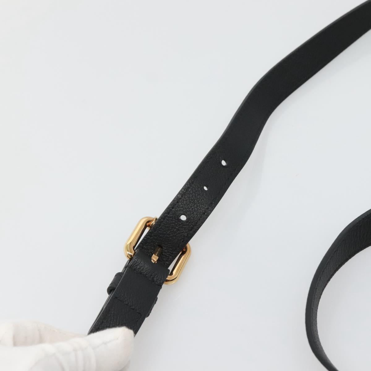 Versace Shoulder Bag Leather Black Gold