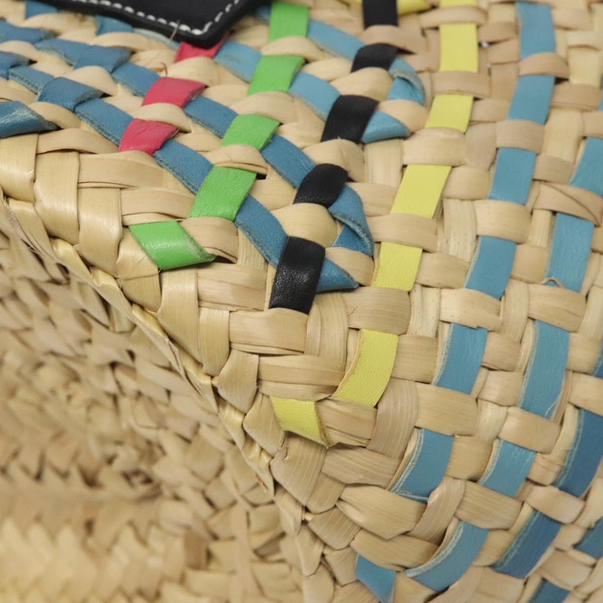 Loewe Basket Bag Large Anagram Bag Raffia Leather Beige Multicolor
