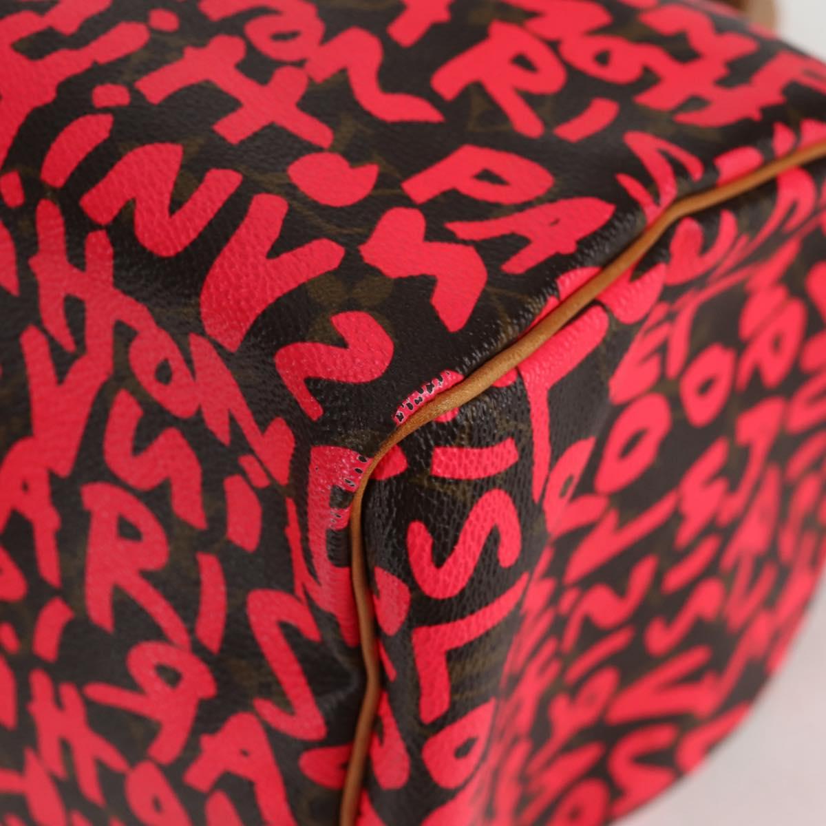 Louis Vuitton Monogram Graffiti Speedy 30 Hand Bag Pink M93704 Lv