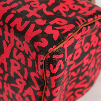 Louis Vuitton Monogram Graffiti Speedy 30 Hand Bag Pink M93704 Lv