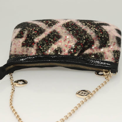 Fendi Accessory Pouch Sequin Pink Gold
