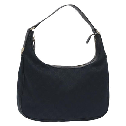 Gucci Gg Canvas Shoulder Bag Black Gold 153010