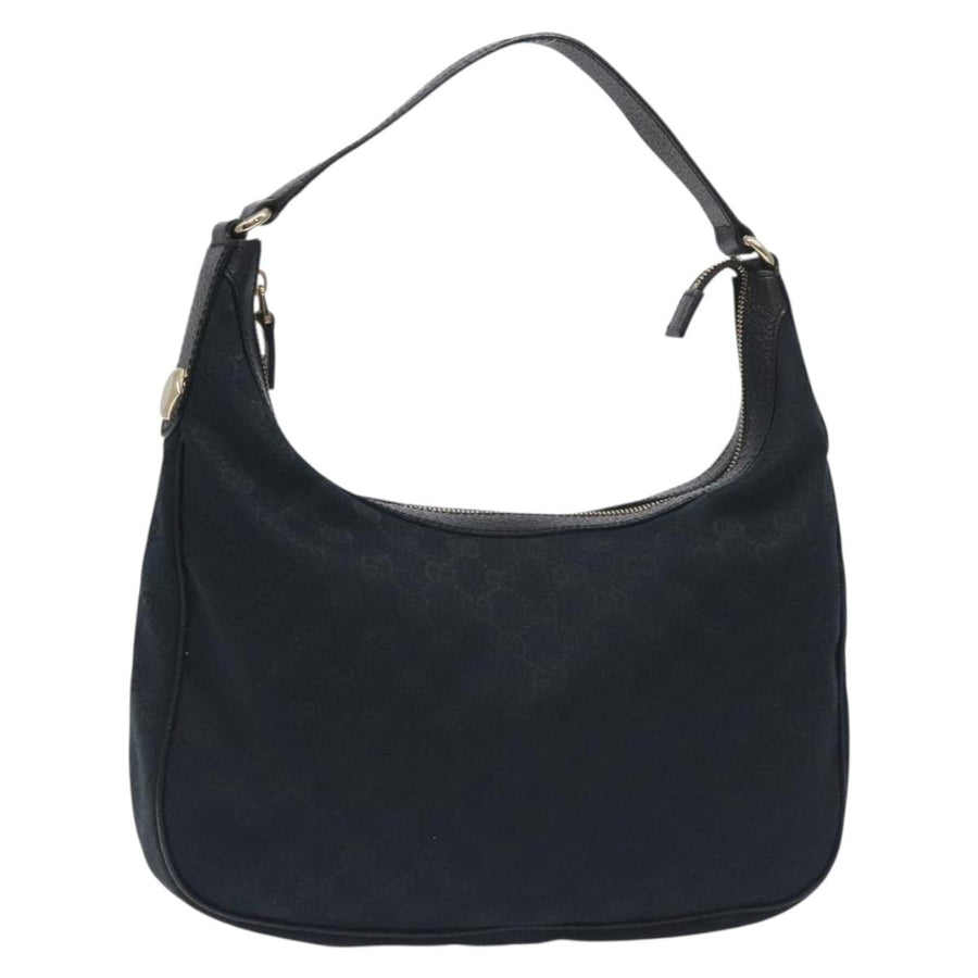Gucci Gg Canvas Shoulder Bag Black Gold 153010