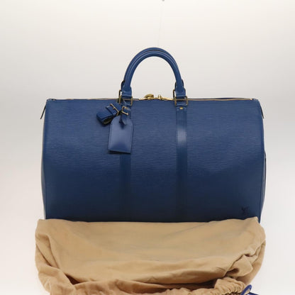 Louis Vuitton Epi Keepall 50 Boston Bag Blue M42965 Lv