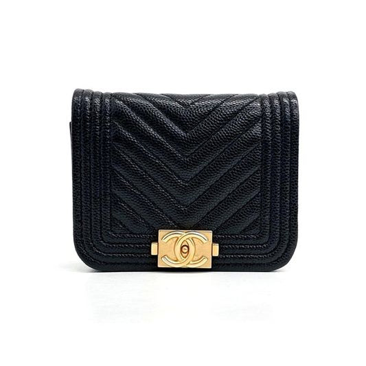 Chanel Caviar Boy Chevron Mini Belt Bag (1094576)