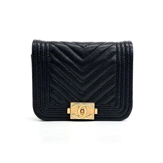 Chanel Caviar Boy Chevron Mini Belt Bag (1094576)