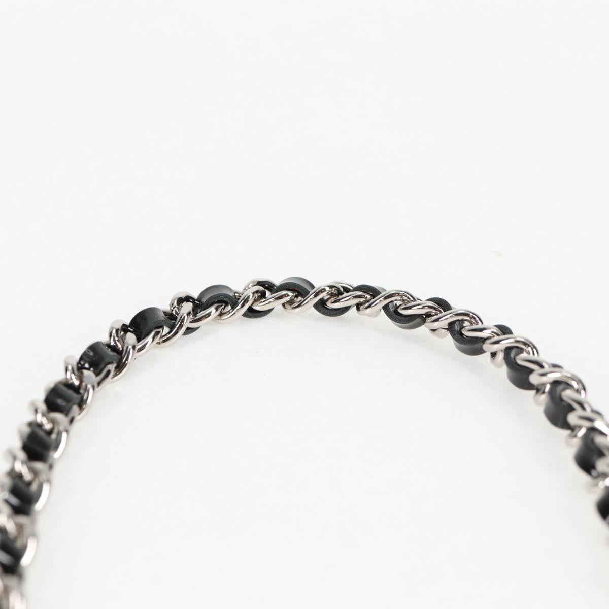 Chanel Chain Shoulder Bag Enamel Black Cc