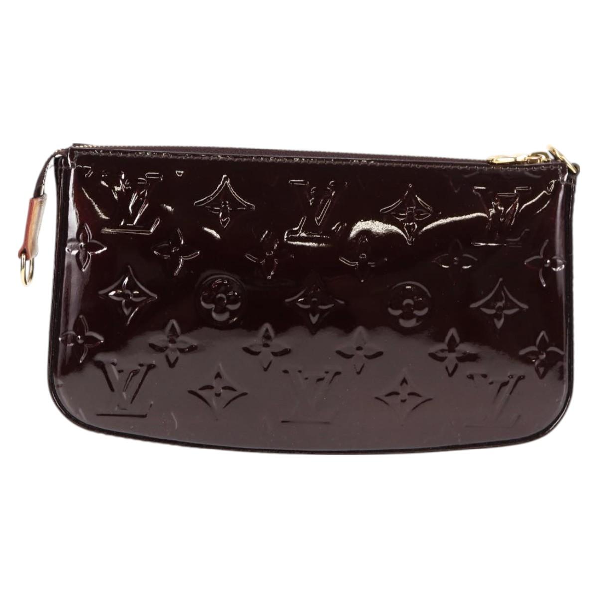 Louis Vuitton Vernis Pochette Accessoires Pouch Amarante M91576 Lv