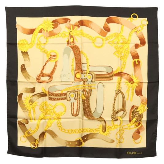 Celine Scarf Silk Black Cream