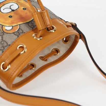Gucci Gg Supreme Shoulder Bag Pvc Beige Gold 660304