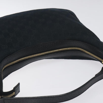 Gucci Gg Canvas Shoulder Bag Black Gold 153010