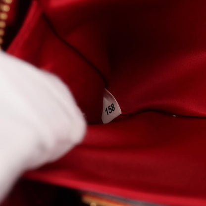 Miu Miu Shoulder Bag Leather Red Gold