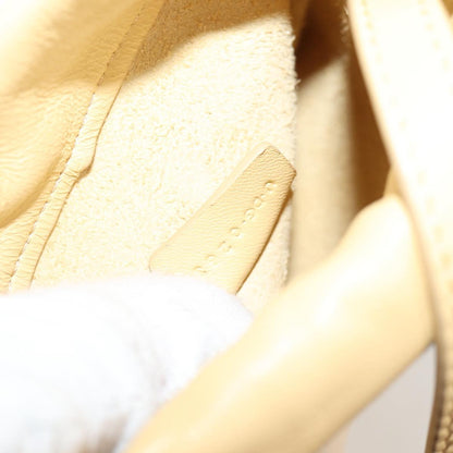 Celine Cuir Triomphe Drawstring Mobile Pouch Leather Yellow