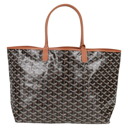 Goyard Herringbone Saint Louis Gm Tote Bag Pvc Black